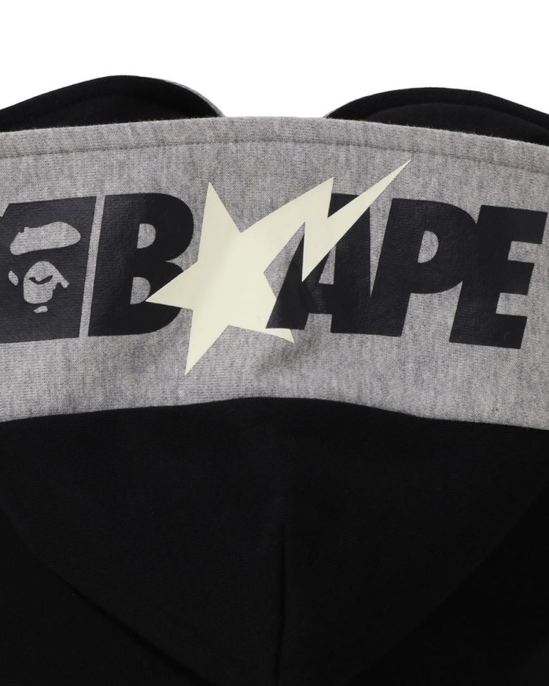 Vêtements D'extérieur Bape Zip Hoodie Jr Noir Enfant | QDY-14477155